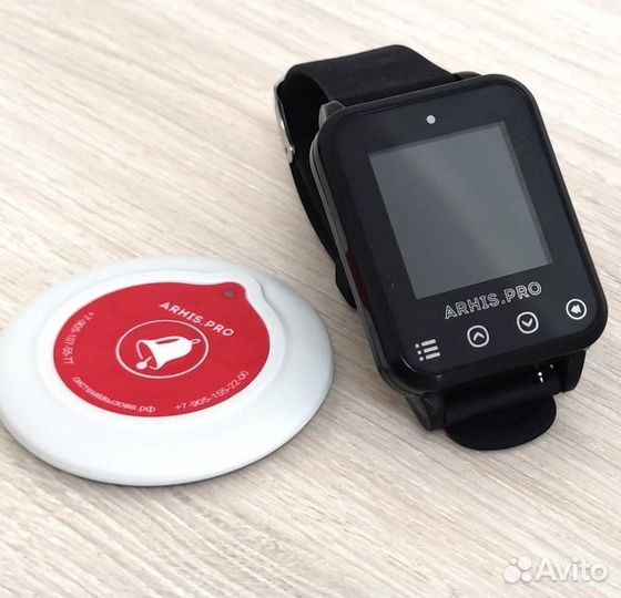 Влагозащищенный пейджер, кнопка вызова официанта