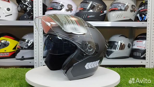 Шлем для скутера, летний вариант, встроенные очки