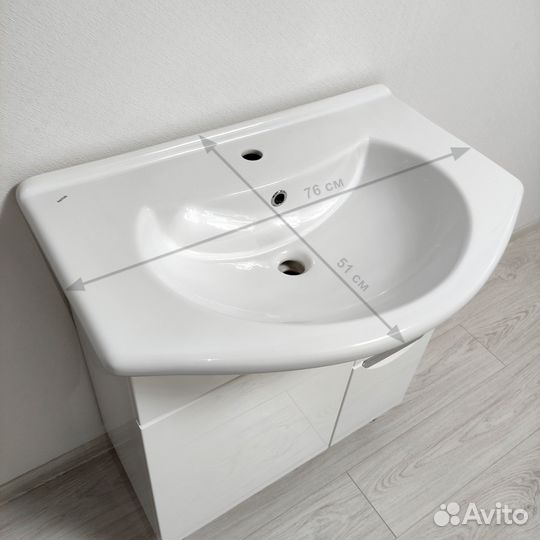 Тумба с раковиной Aqwella Ecoline Eco-L.01.07