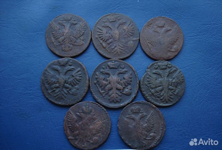 Полушка 1731-1753г оригинал