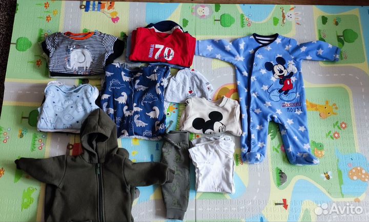 Одежда пакетом для мальчика 62 68