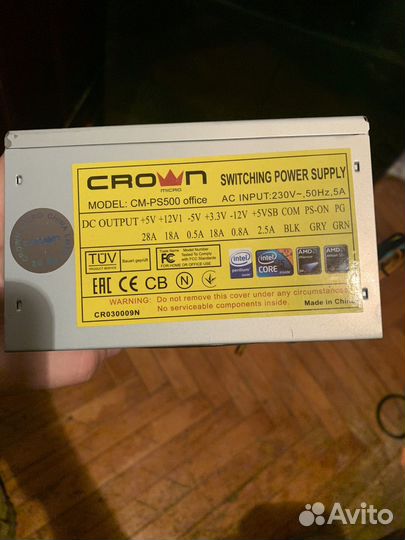 Блок питания crown micro 500