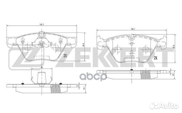 Колодки торм. диск. передн. BMW 3 (E90 E91 E92