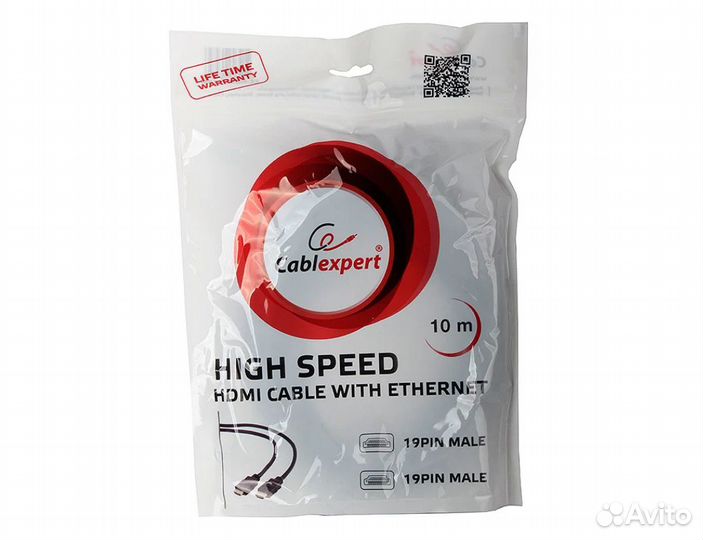 Кабель hdmi 2.0, 10м, Cablexpert