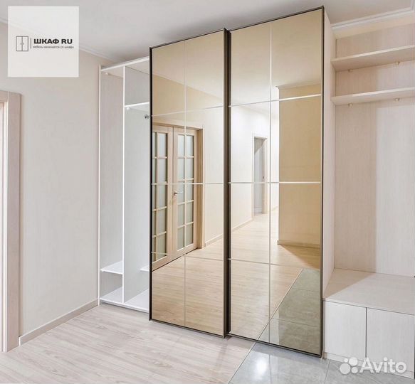 Шкаф распашной с фрезеровкой