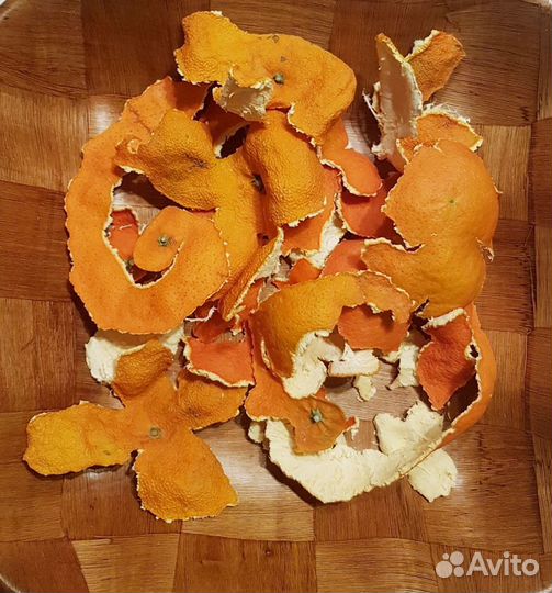 Корки апельсина, мандарина домашние сушеные