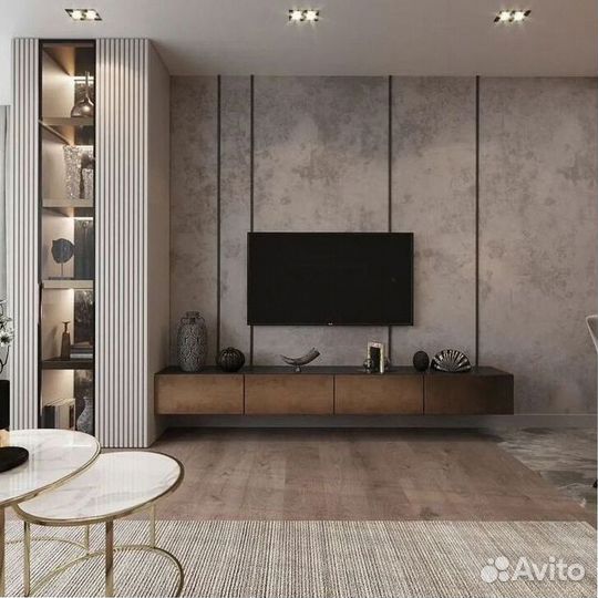 TV зона со шкафами на заказ