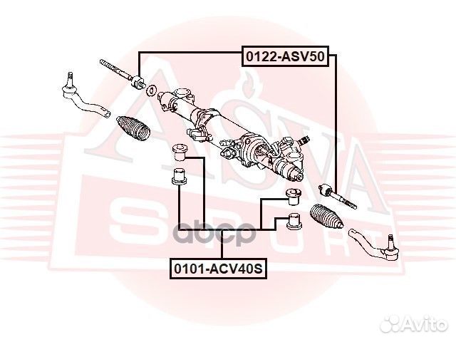 Втулка рулевой рейки 0101ACV40S asva