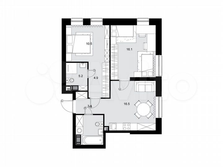 2-к. квартира, 60,2 м², 14/28 эт.