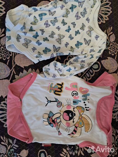Боди,слипы,кофточки для девочки 3-6 мес