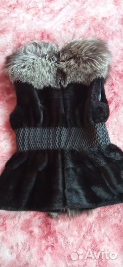 Жилет норка натуральный мех