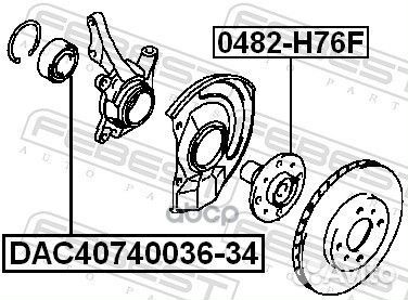 Подшипник ступицы DAC40740036-34