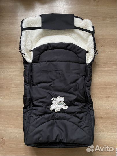 Новый Конверт матрас в коляску санки на овчине