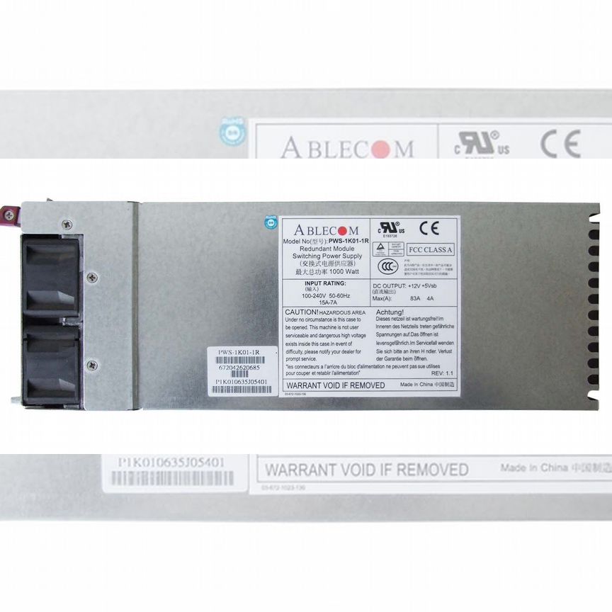 [PWS-1K01-1R] Блок Питания Supermicro 1000w Pws-1k01-1r