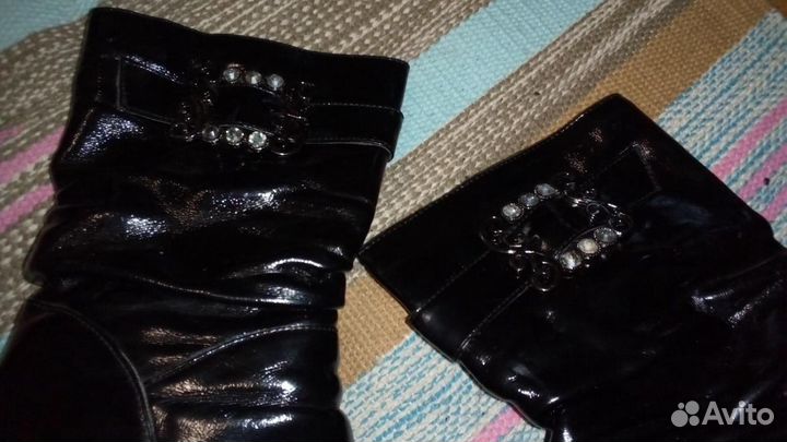 Полусапожки демисезонные. Лакированные