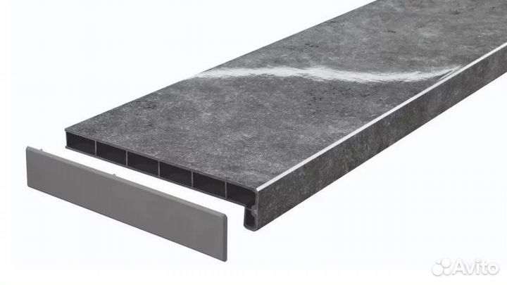 Подоконник moeller LD-40 Серый топаз глянец (без ф