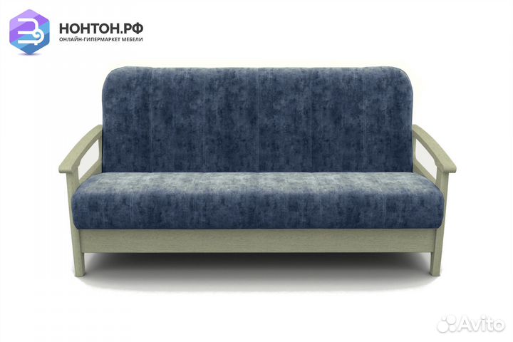 Диван книжка Омега синий / бук