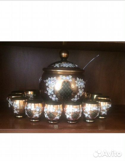 Крюшонница Богема кобальт