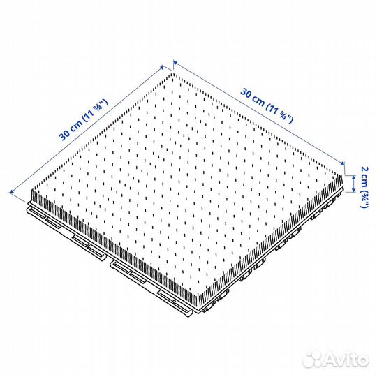 Runnen IKEA 405.577.99 Плита перекрытия садовая 0,81 м² (уп. 9 шт.) темно-серый