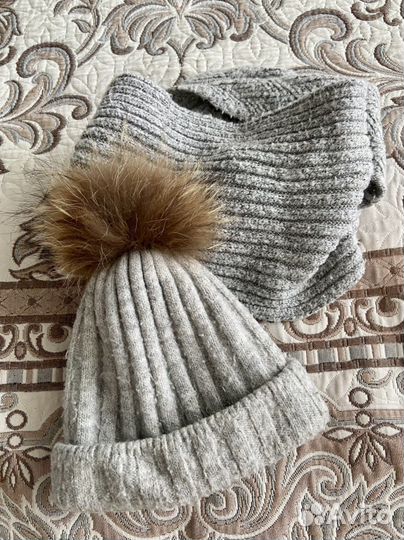 Шапка зимняя и снут для девочек