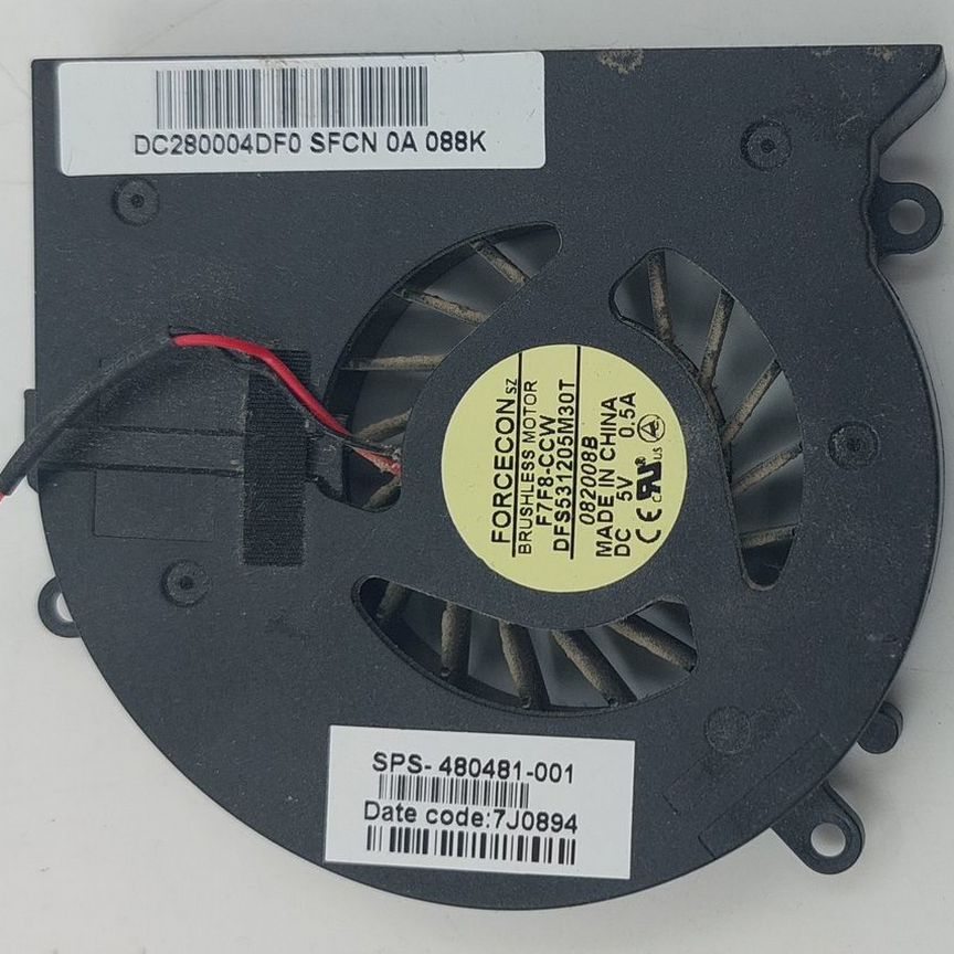 [480481-001] Вентилятор 480481-001, Dc280004df0, Hp Pavilion Dv