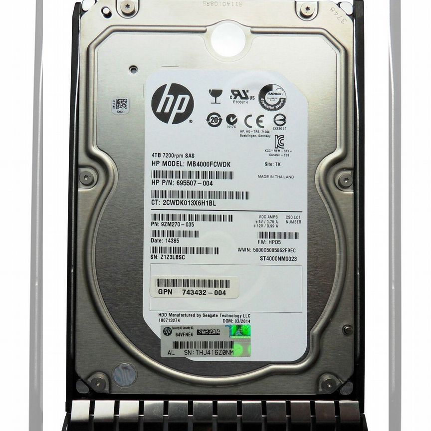 [693721-001] Жесткий Диск Hp 4tb Sas 3.5 693721-001