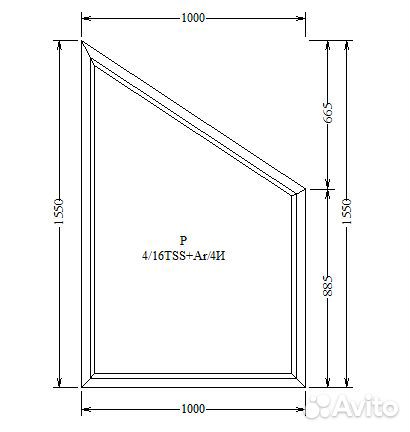 Окно пластиковое фигура Veka