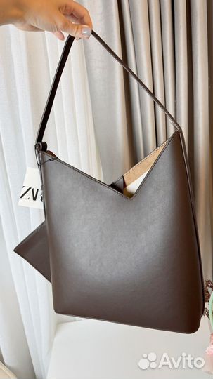 Коричневая Сумка шопер бу