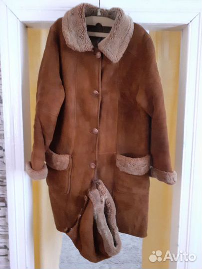 Дубленка бу женская натуральная 48-50 размер