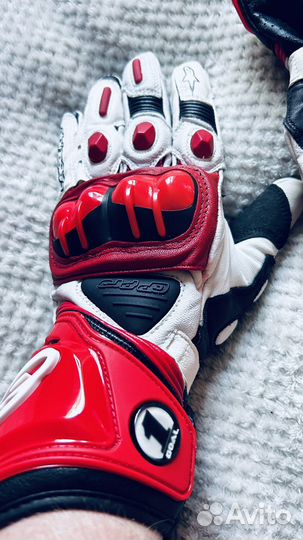 Мото перчатки alpinestars кожаные