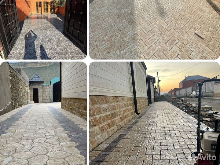 Укладка тротуарной плитки брусчатки под ключ