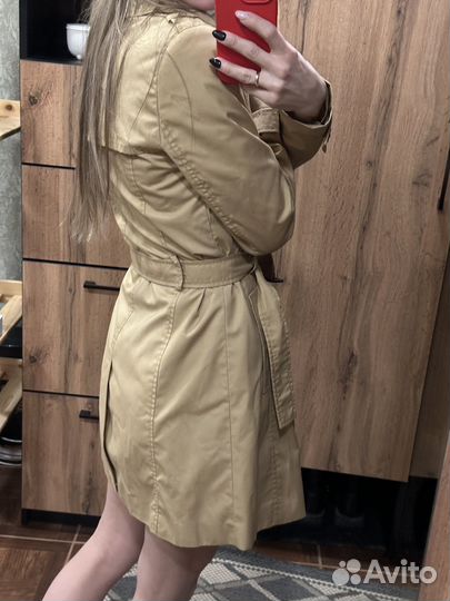 Плащ тренч бежевый 42