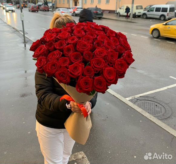 Розы Доставка цветов 35 51 101 роза Цветы