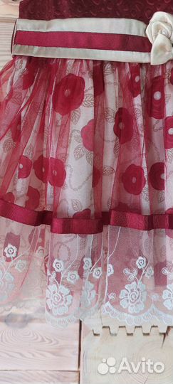 Красивое платье для маленькой принцессы 86 размер