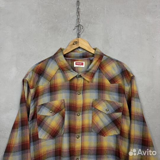 Wrangler Western Рубашка Flannel 2-3Xl Vintage