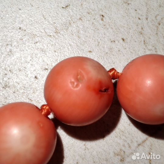 Бусы розовый коралл