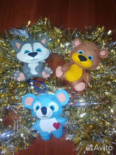 Игрушки новогодние из фетра