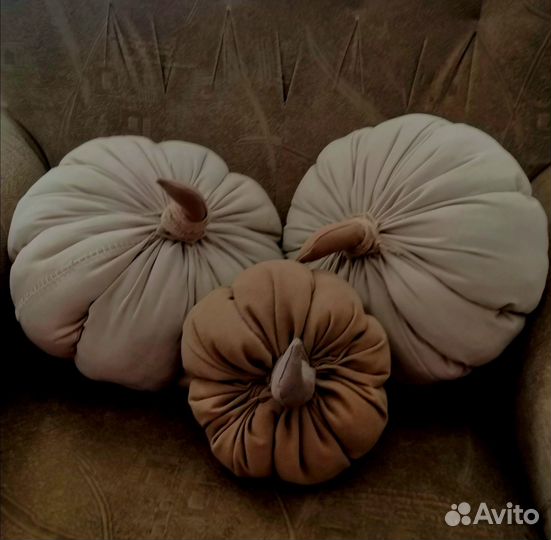 Тыква интерьерная текстильная