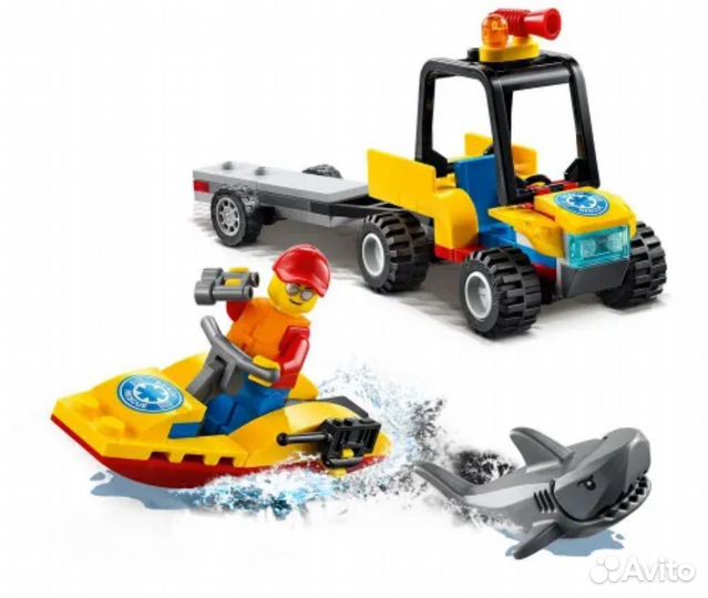 Lego city пляж спасатель вездеход оригинал