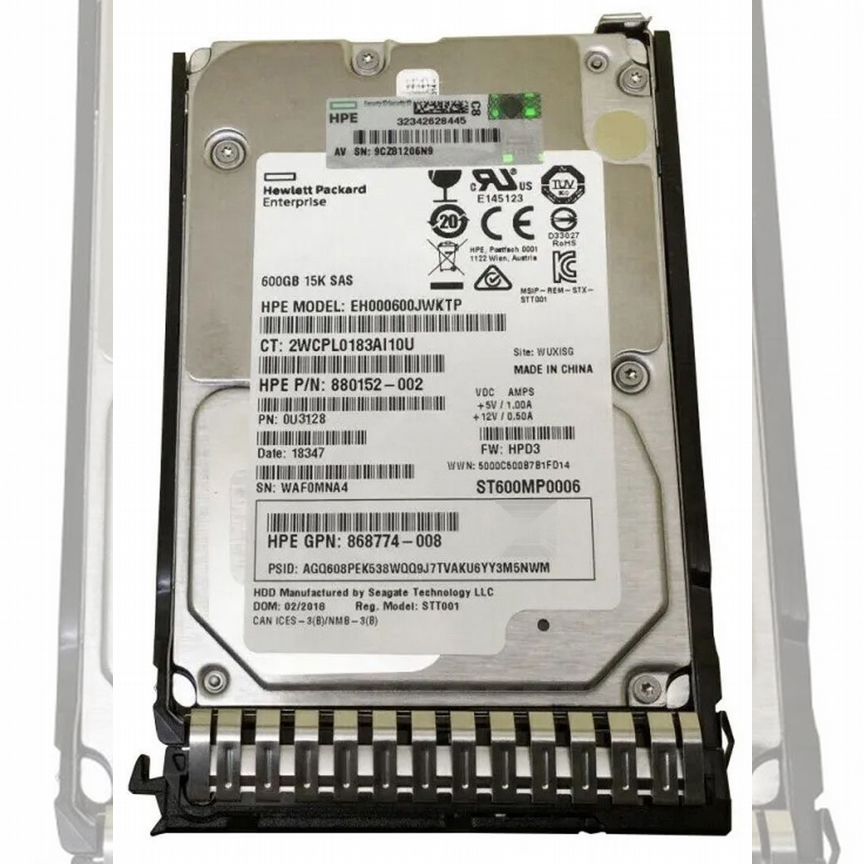 [880152-002] Жесткий Диск Hp Eh000600jwktp 600gb Sas 2,5" Hdd 880152-002