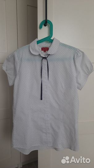 Рубашка школьная, размер 152