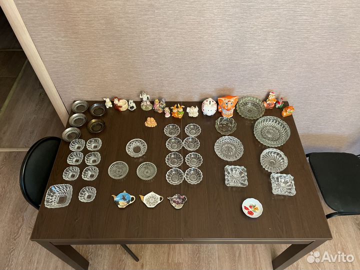 Хрусталь пепельницы розетки. Статуэтки