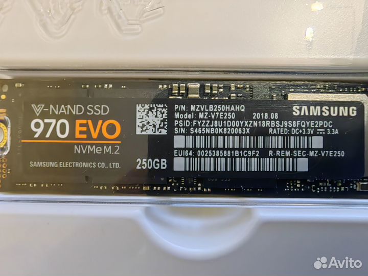 SSD диск Samsung 970 EVO 250Gb MZ-V7E250BW