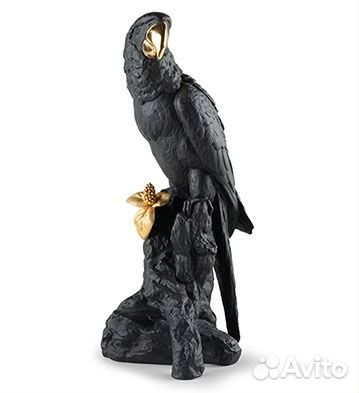 Статуэткa Lladro Птица Ара(черное-золото) 01009577