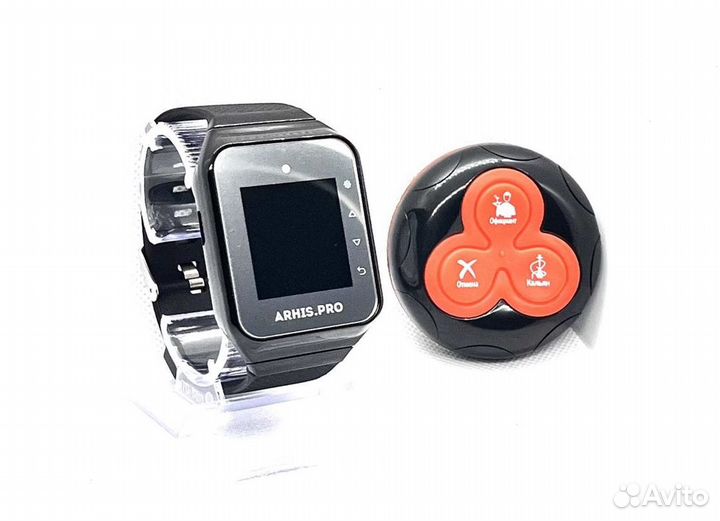 Кнопка вызова официанта с часами для кафе, баров