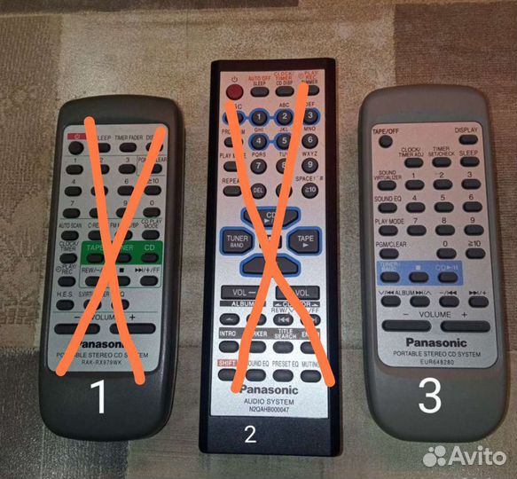 Пульты ду Panasonic разные в объявлении