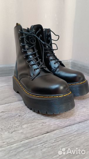 Dr Martens 1460 Jadon Black с Черным Мехом