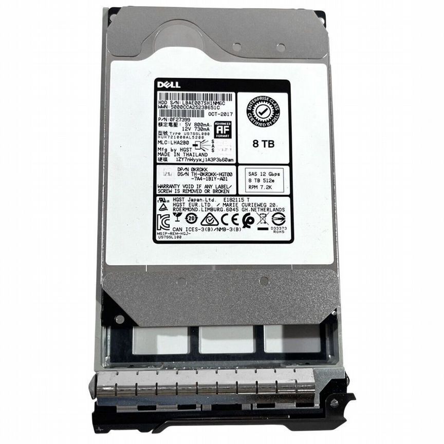 [0KRDKK] Жесткий Диск Dell Krdkk 8tb Sas 3.5" Hdd 0krdkk