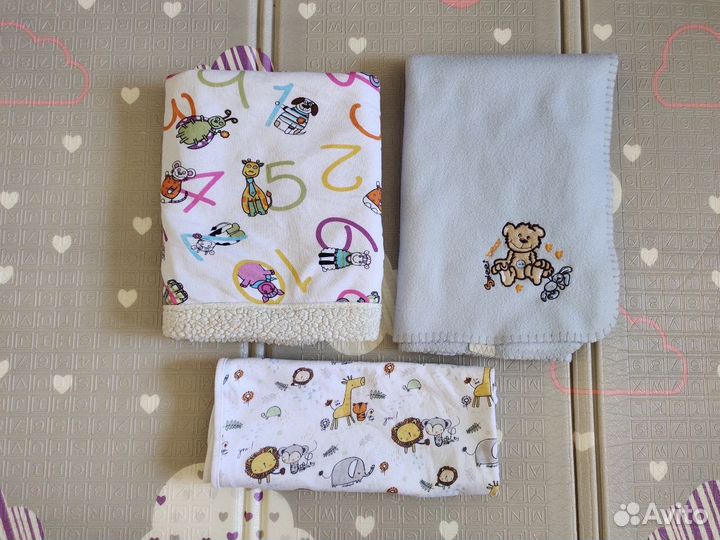 Плед покрывало одеяло детское 3 шт