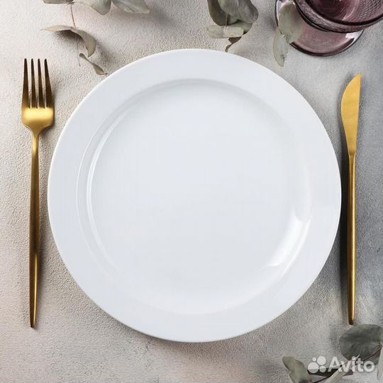 Тарелка «Бельё», d24 см, белая, фарфор